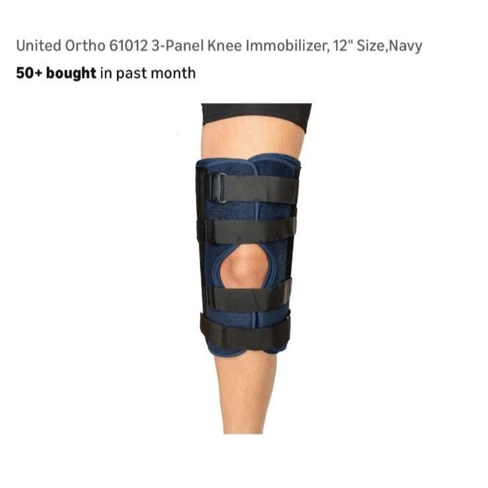 United Ortho 61012 3-Panel Knee Immobilizer 12" Universal Size Left And Right